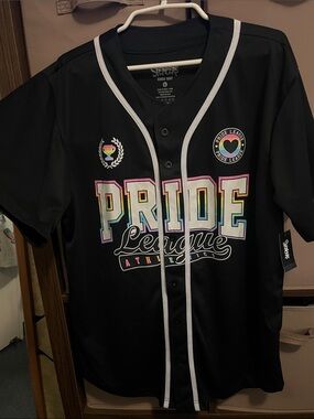 PRIDE Spencer's Black Baseball Jersey with White Trim
